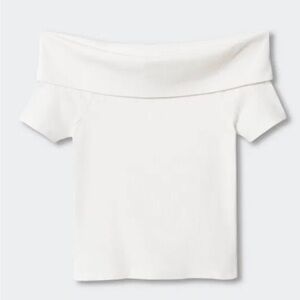 COS Kids Off-Shoulder Cream Top